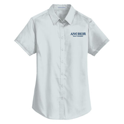 Anchor Wealth Management - Women's Short Sleeve SuperPro Twill Shirt Thumbnail