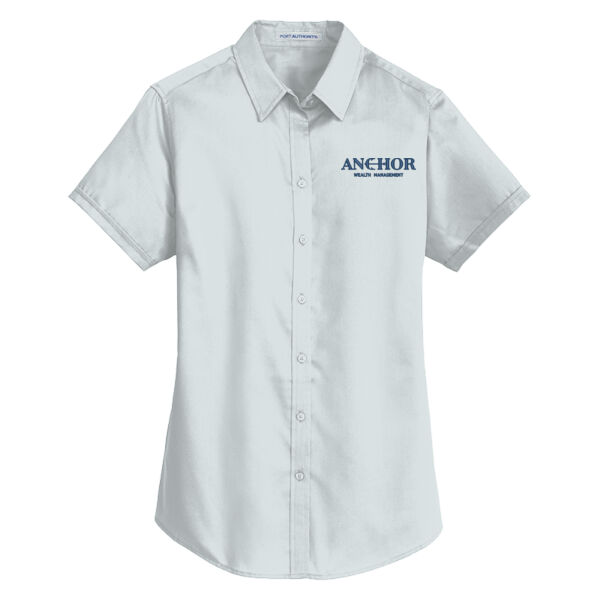 Anchor Wealth Management - Women's Short Sleeve SuperPro Twill Shirt Thumbnail